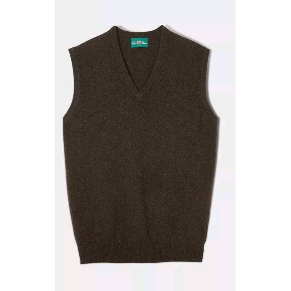 Alan Paine XXL NEW 'Norfolk Slip over  Vest Lambswool $195